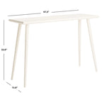 Table console de milieu de siècle brun clair / gris ardoise / blanc vintage pour 1 personne | 119 cm (L) × 41 cm (P) × 81 cm (H)