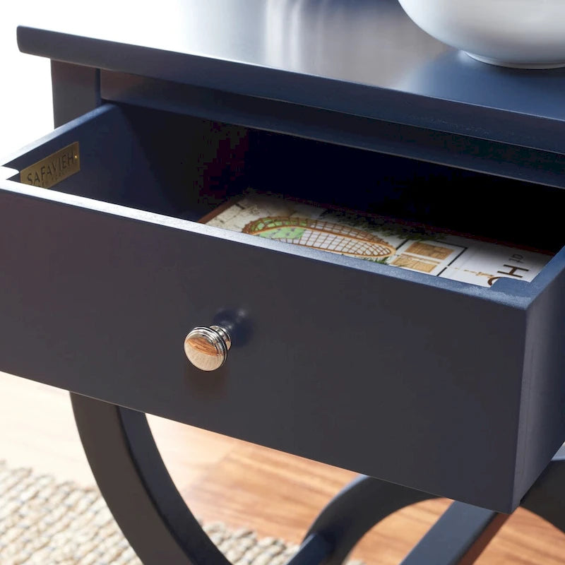 SAFAVIEH Liller Table de chevet à 1 tiroir (entièrement assemblée) - 18 L x 15 P x 27 H - 18Lx15Px27H