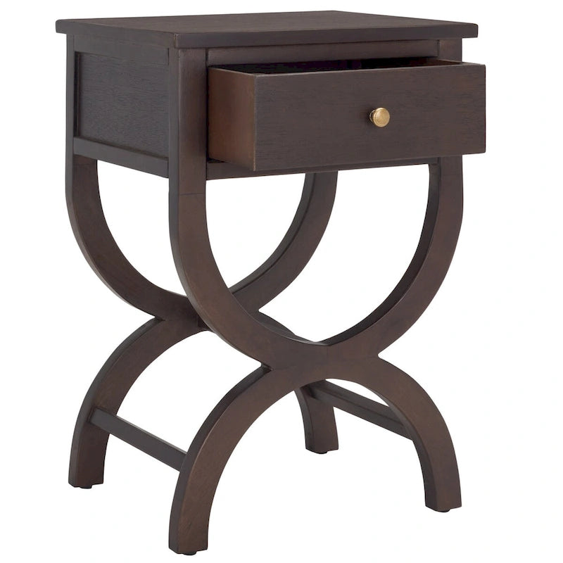 SAFAVIEH Liller Table de chevet à 1 tiroir (entièrement assemblée) - 18 L x 15 P x 27 H - 18Lx15Px27H