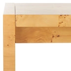 Console en bois de loupe naturel pour 1, 34"L x 11"P x 28"H