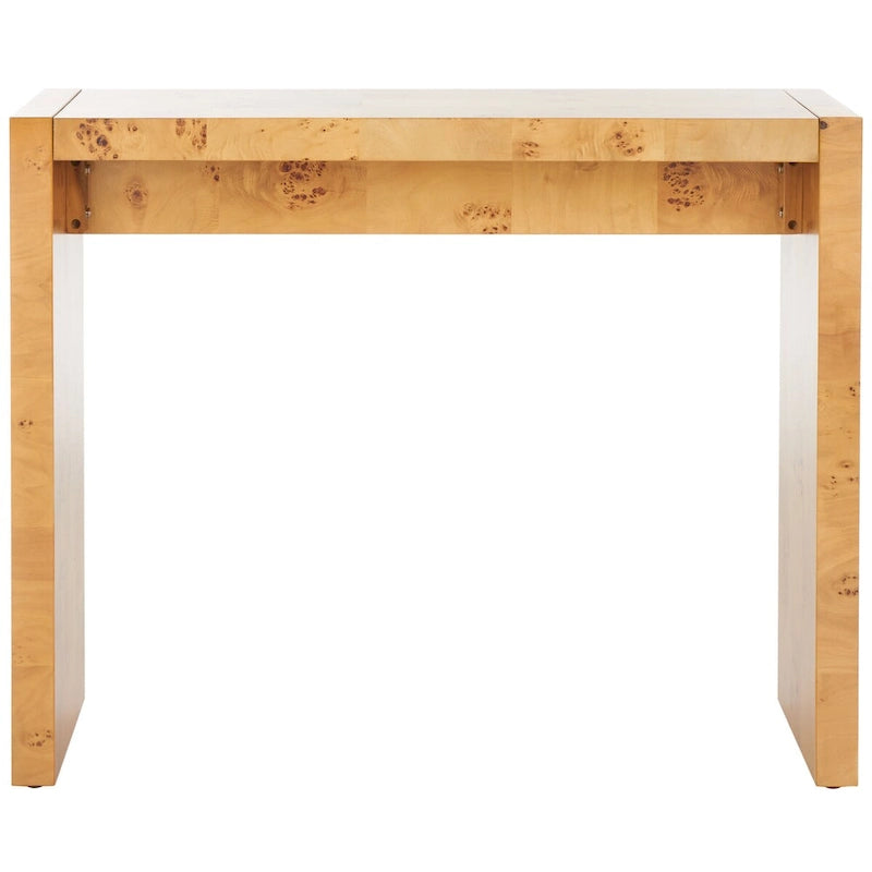 Console en bois de loupe naturel pour 1, 34"L x 11"P x 28"H