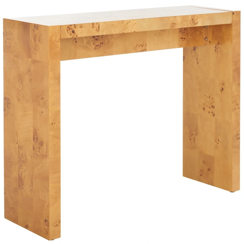 Console en bois de loupe naturel pour 1, 34"L x 11"P x 28"H