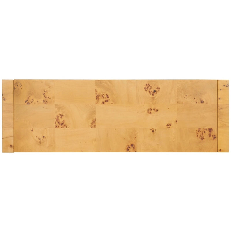 Console en bois de loupe naturel pour 1, 34"L x 11"P x 28"H
