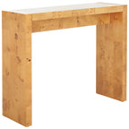 Console en bois de loupe naturel pour 1, 34"L x 11"P x 28"H