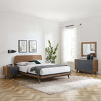 Ensemble de chambre Dylan 4 pièces avec lit, table de chevet, commode, miroir