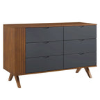Ensemble de chambre Dylan 4 pièces avec lit, table de chevet, commode, miroir