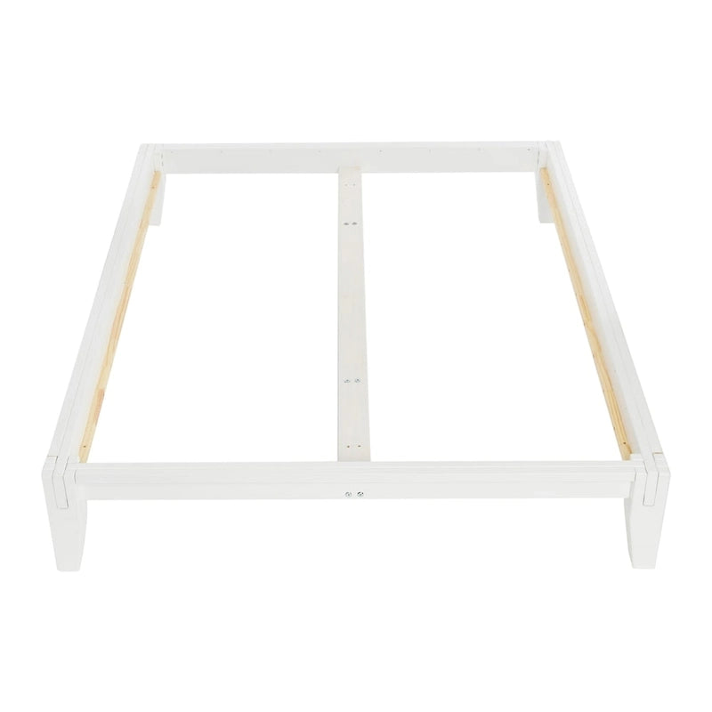 Lit plateforme en bois massif Yume avec assemblages japonais