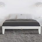 Lit plateforme en bois massif Yume avec assemblages japonais