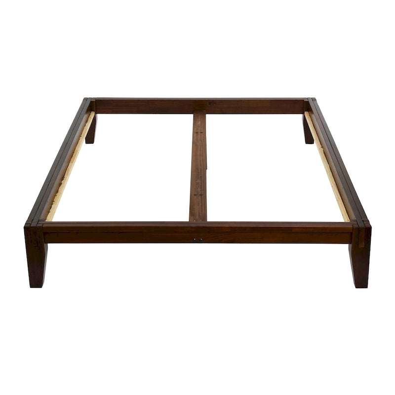 Lit plateforme en bois massif Yume avec assemblages japonais