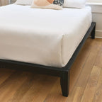 Lit plateforme en bois massif Yume avec assemblages japonais