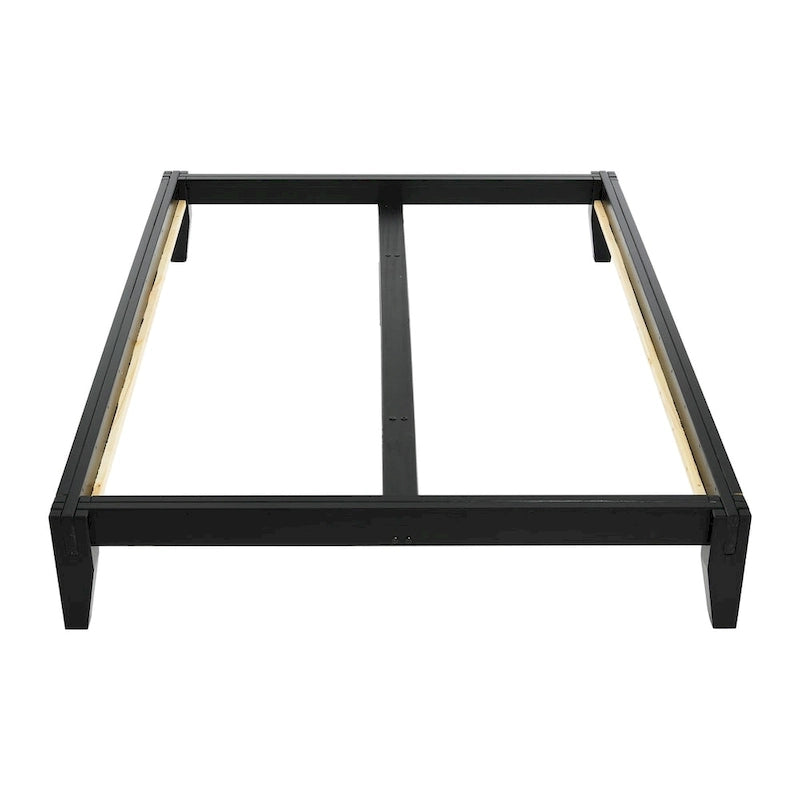 Lit plateforme en bois massif Yume avec assemblages japonais