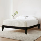 Lit plateforme en bois massif Yume avec assemblages japonais