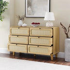 commode antique en bois à six tiroirs
