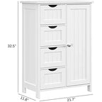 Meuble bas de salle de bain - 11,8P x 21,7L x 32,5H