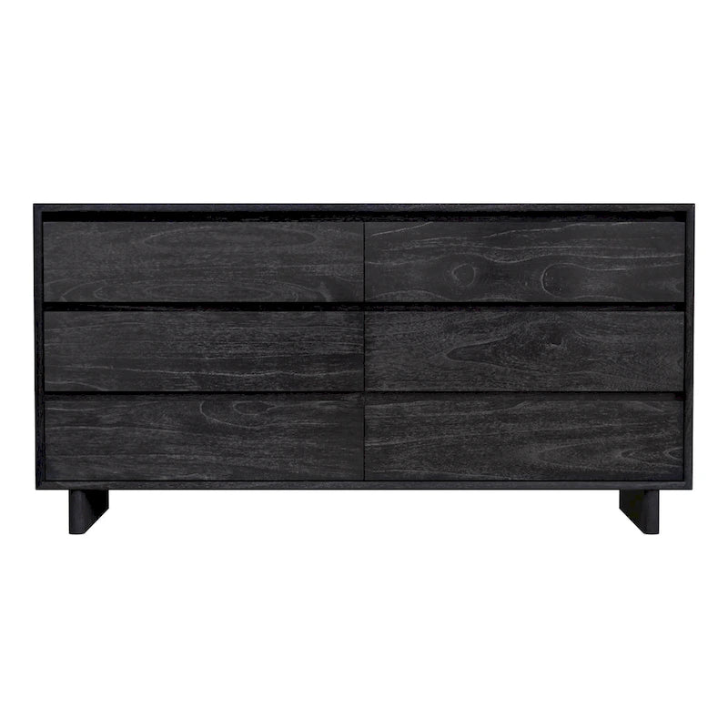 Commode 6 tiroirs en panneau de bois Halmstad