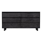 Commode 6 tiroirs en panneau de bois Halmstad