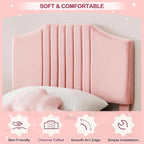 Cadre de lit capitonné avec tête de lit pour enfants