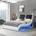 Cadre de lit plateforme rembourré en similicuir, King size