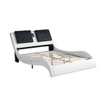 Cadre de lit plateforme rembourré en similicuir, King size