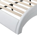 Cadre de lit plateforme rembourré en similicuir, King size