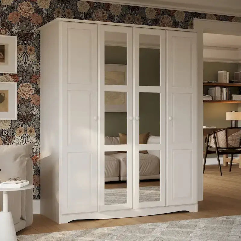 Garde-robe / Armoire 4 portes Regal 100 % bois massif par Palace Imports