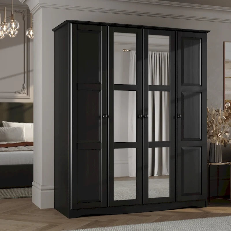 Garde-robe / Armoire 4 portes Regal 100 % bois massif par Palace Imports