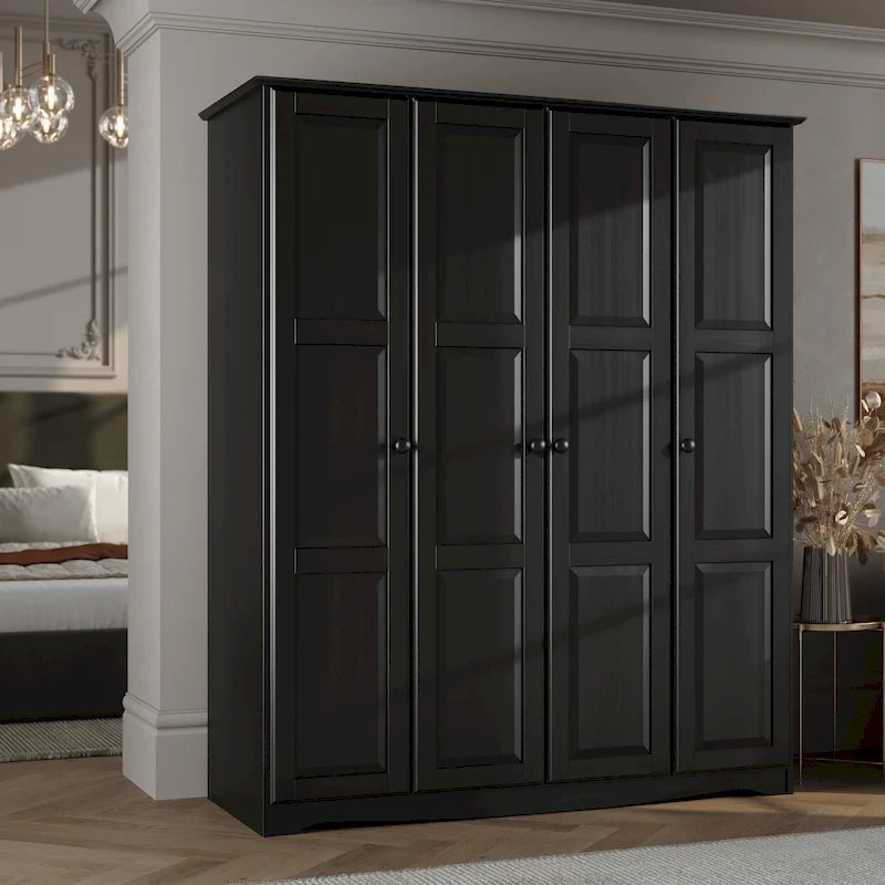 Garde-robe / Armoire 4 portes Regal 100 % bois massif par Palace Imports