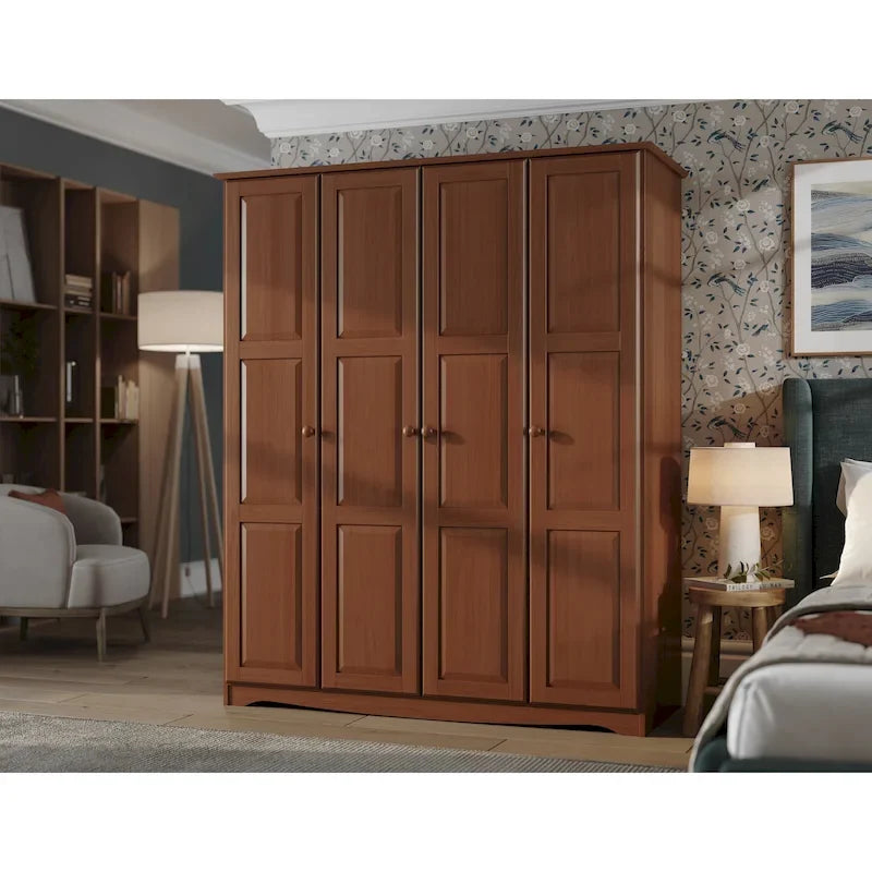 Garde-robe / Armoire 4 portes Regal 100 % bois massif par Palace Imports