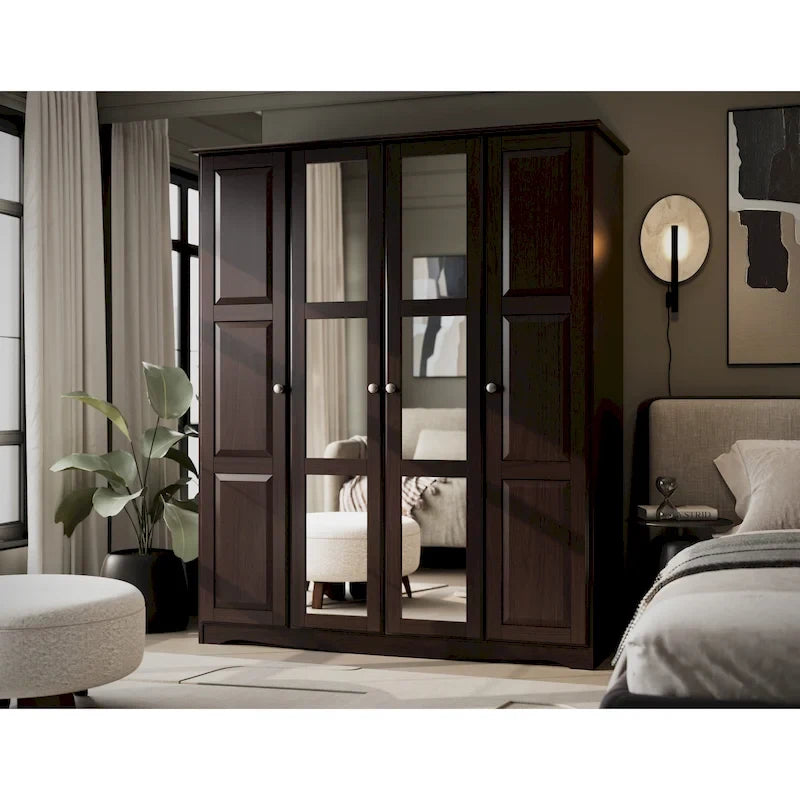 Garde-robe / Armoire 4 portes Regal 100 % bois massif par Palace Imports