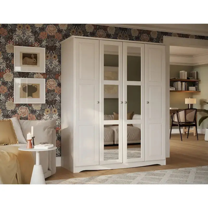 Garde-robe / Armoire 4 portes Regal 100 % bois massif par Palace Imports