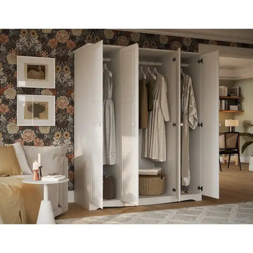 Garde-robe / Armoire 4 portes Regal 100 % bois massif par Palace Imports