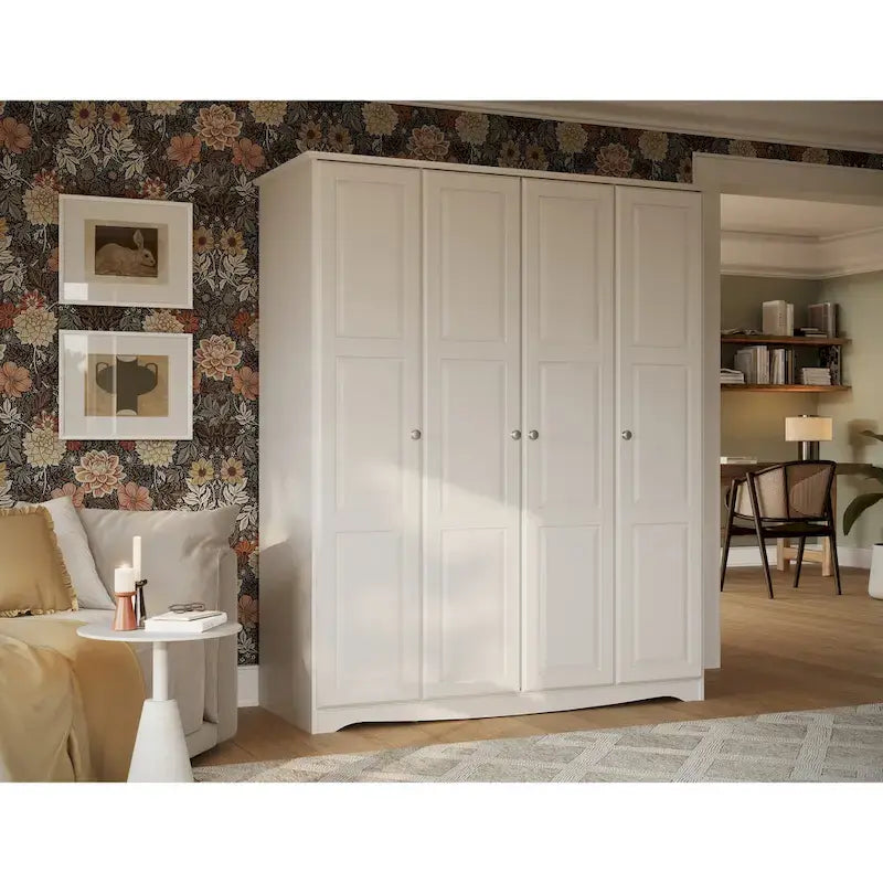 Garde-robe / Armoire 4 portes Regal 100 % bois massif par Palace Imports