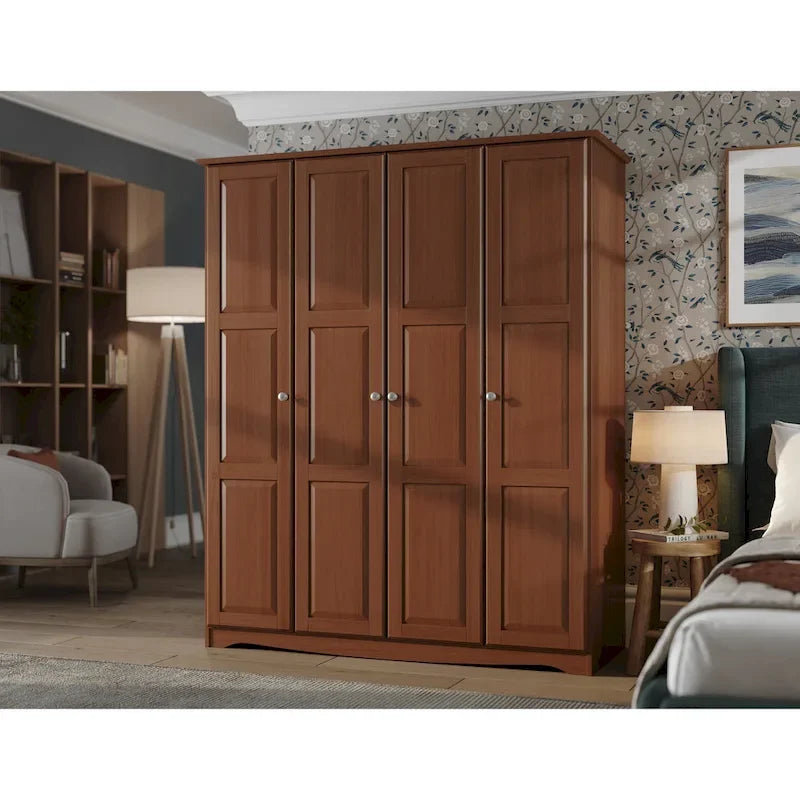 Garde-robe / Armoire 4 portes Regal 100 % bois massif par Palace Imports