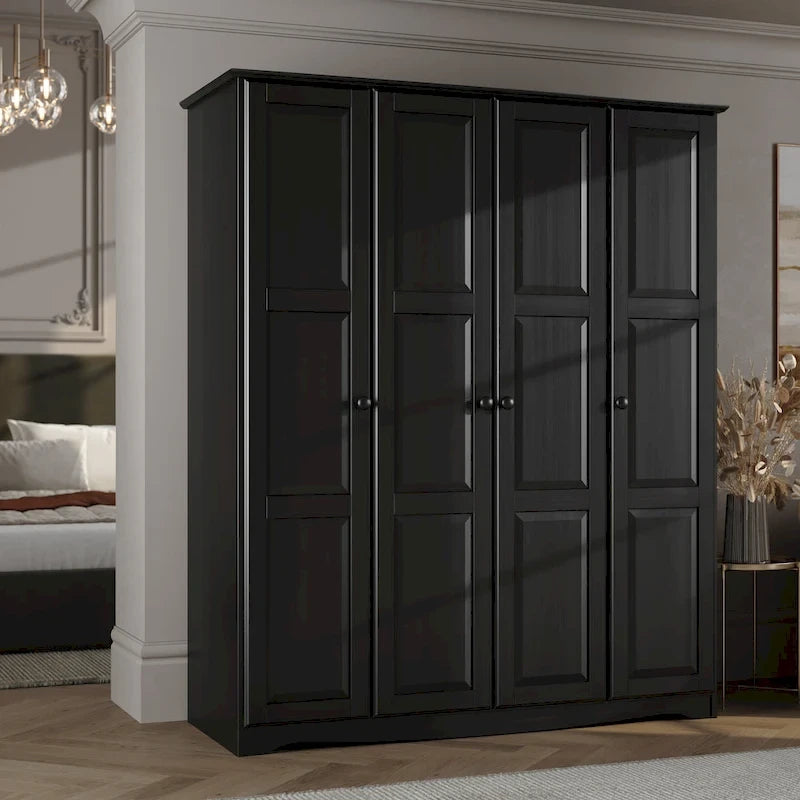 Garde-robe / Armoire 4 portes Regal 100 % bois massif par Palace Imports