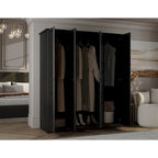 Garde-robe / Armoire 4 portes Regal 100 % bois massif par Palace Imports