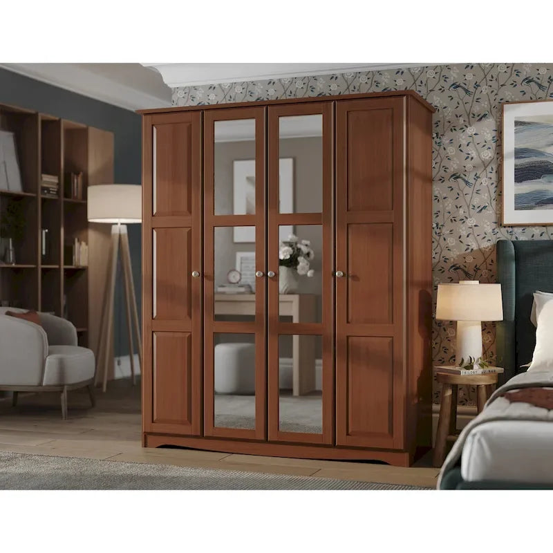 Garde-robe / Armoire 4 portes Regal 100 % bois massif par Palace Imports