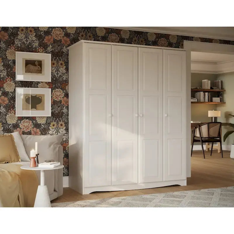Garde-robe / Armoire 4 portes Regal 100 % bois massif par Palace Imports