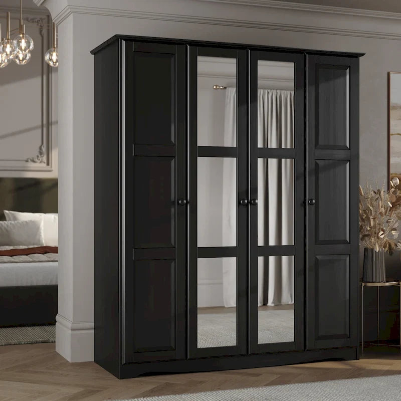 Garde-robe / Armoire 4 portes Regal 100 % bois massif par Palace Imports