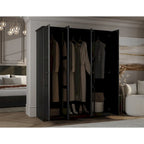 Garde-robe / Armoire 4 portes Regal 100 % bois massif par Palace Imports