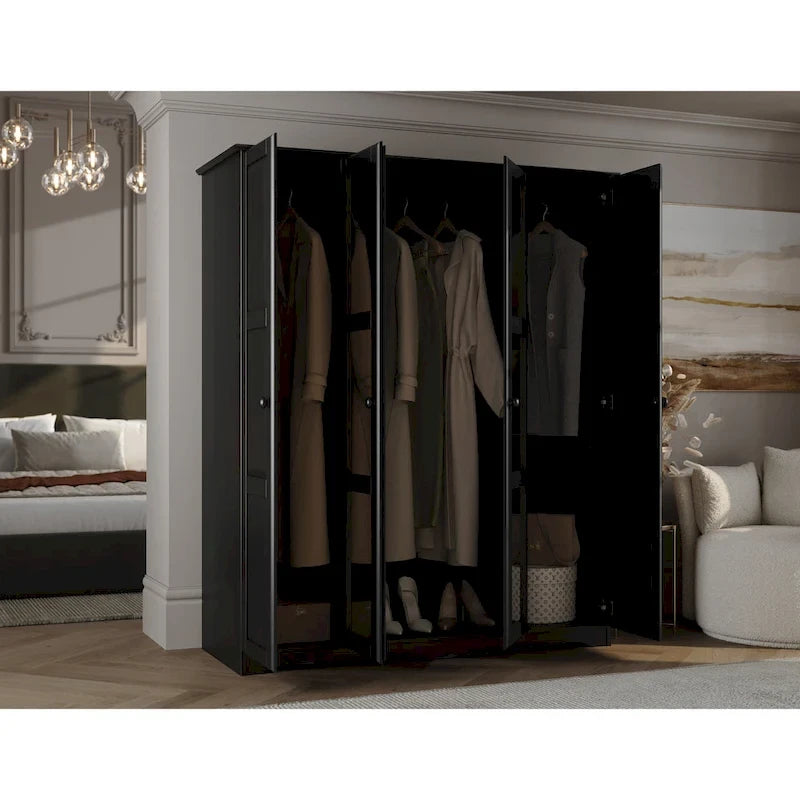 Garde-robe / Armoire 4 portes Regal 100 % bois massif par Palace Imports
