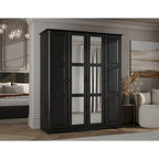 Garde-robe / Armoire 4 portes Regal 100 % bois massif par Palace Imports