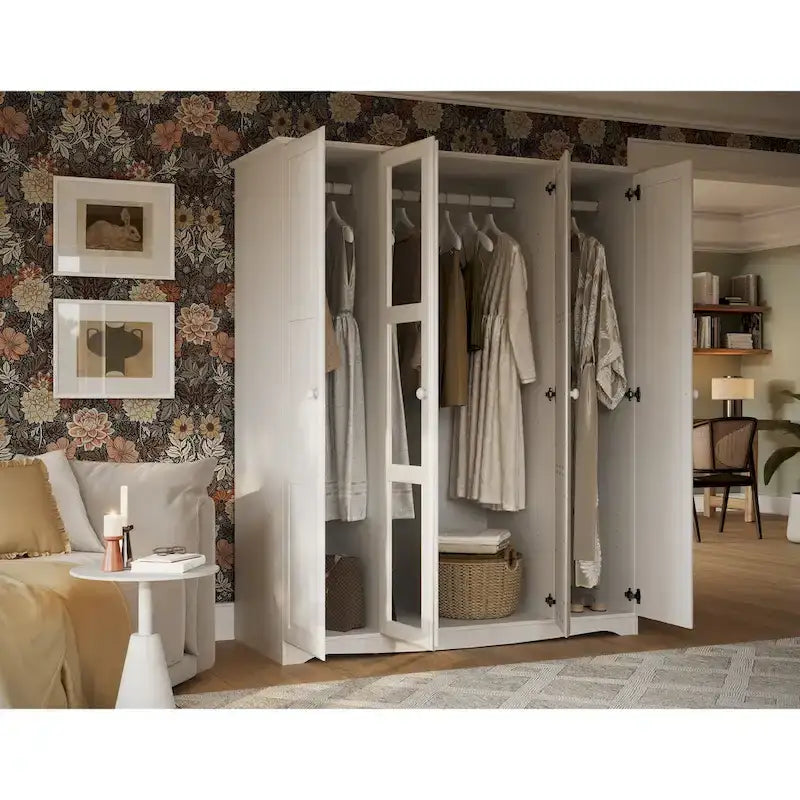 Garde-robe / Armoire 4 portes Regal 100 % bois massif par Palace Imports