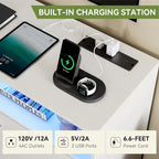 Commode large pour chambre à coucher avec station de charge