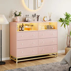 Commode large pour chambre à coucher avec station de charge