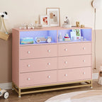 Commode large pour chambre à coucher avec station de charge