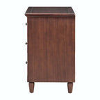 Table de chevet à 3 tiroirs, meuble de rangement en bois