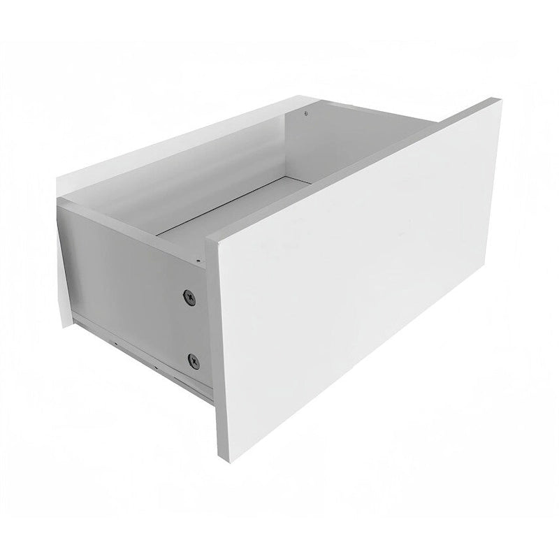 Coiffeuse de rangement avec bureau intégré, 10 tiroirs, sans poignées - N/A