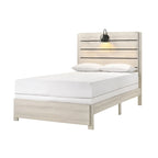 Chambre à coucher 6 pièces avec panneaux LED blancs Edyth