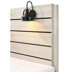 Chambre à coucher 6 pièces avec panneaux LED blancs Edyth