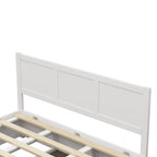 Lit plateforme double en bois grandeur Queen avec système de rangement hydraulique et 2 tiroirs
